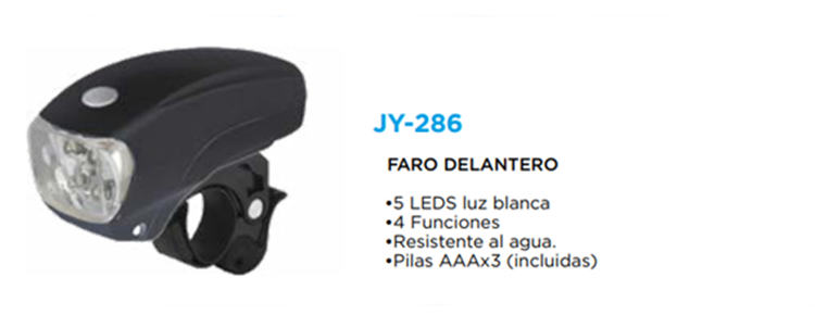 FARO BICICLETA TKX JY286 MANILLAR 5 LEDS LUZ BLANCA